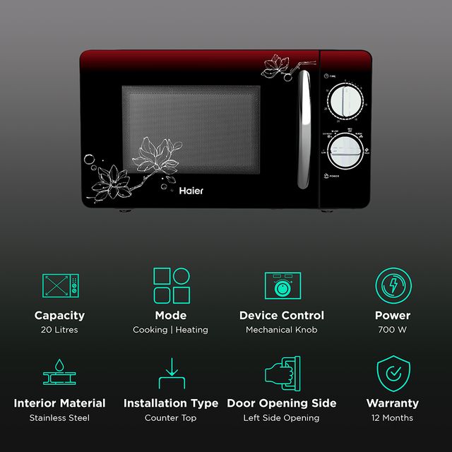 Buy Haier HIL2001MFPH 20L Solo Microwave Oven with Painted Cold Roll ...